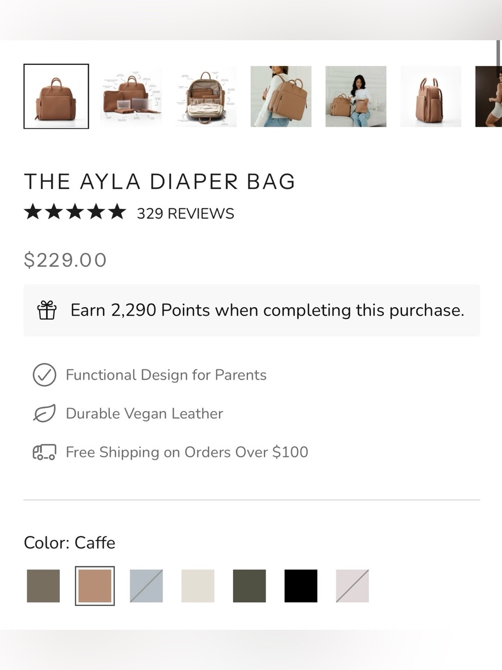 Ayla & Co Caffe Diaper Backpack - Picture 9 of 10